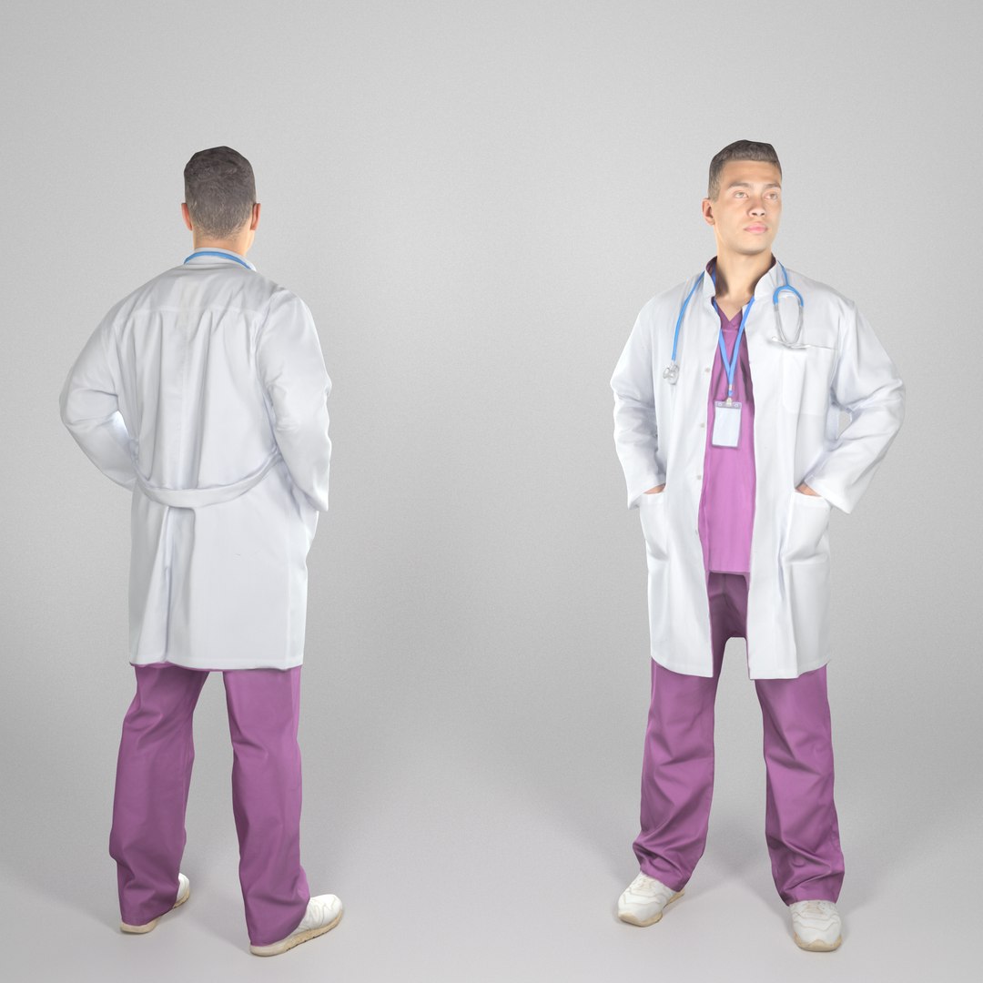 Scanned Young Man Uniform 3D - TurboSquid 1621381