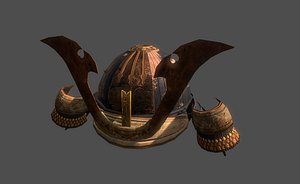 3d samurai helmet