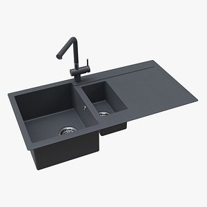 Kitchen Sink Faucet 11 black onyx 3D model