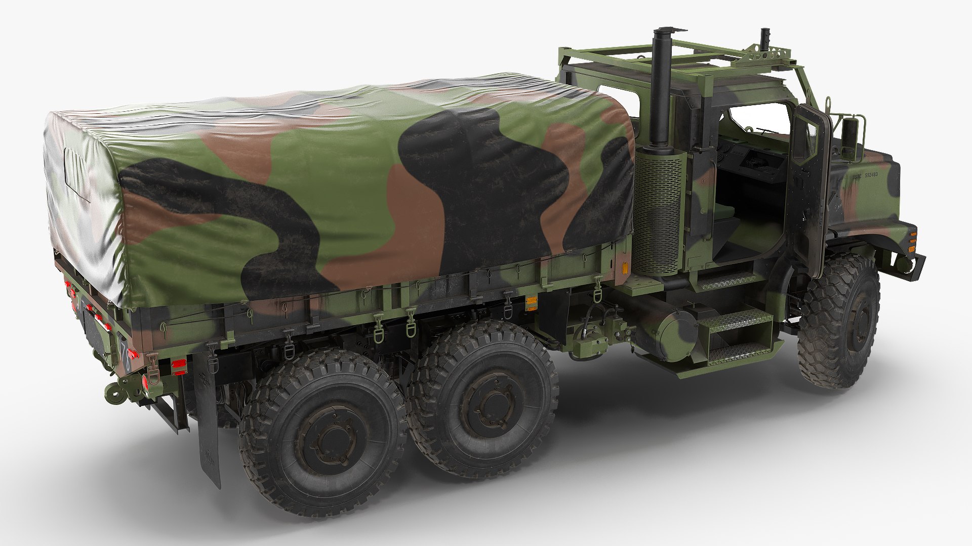 Vehicle Rigged 3D Model TurboSquid 1517767   Oshkoshmtvrmk23withtentdustyrigged3dsmodel009 