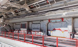 Sci-Fi Hall full clean textured