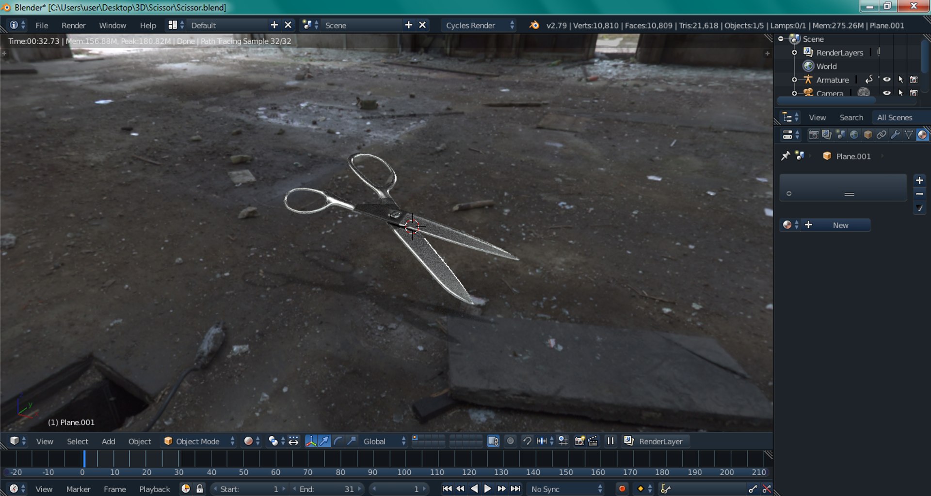 Free Blender Scissor 3D - TurboSquid 1411059