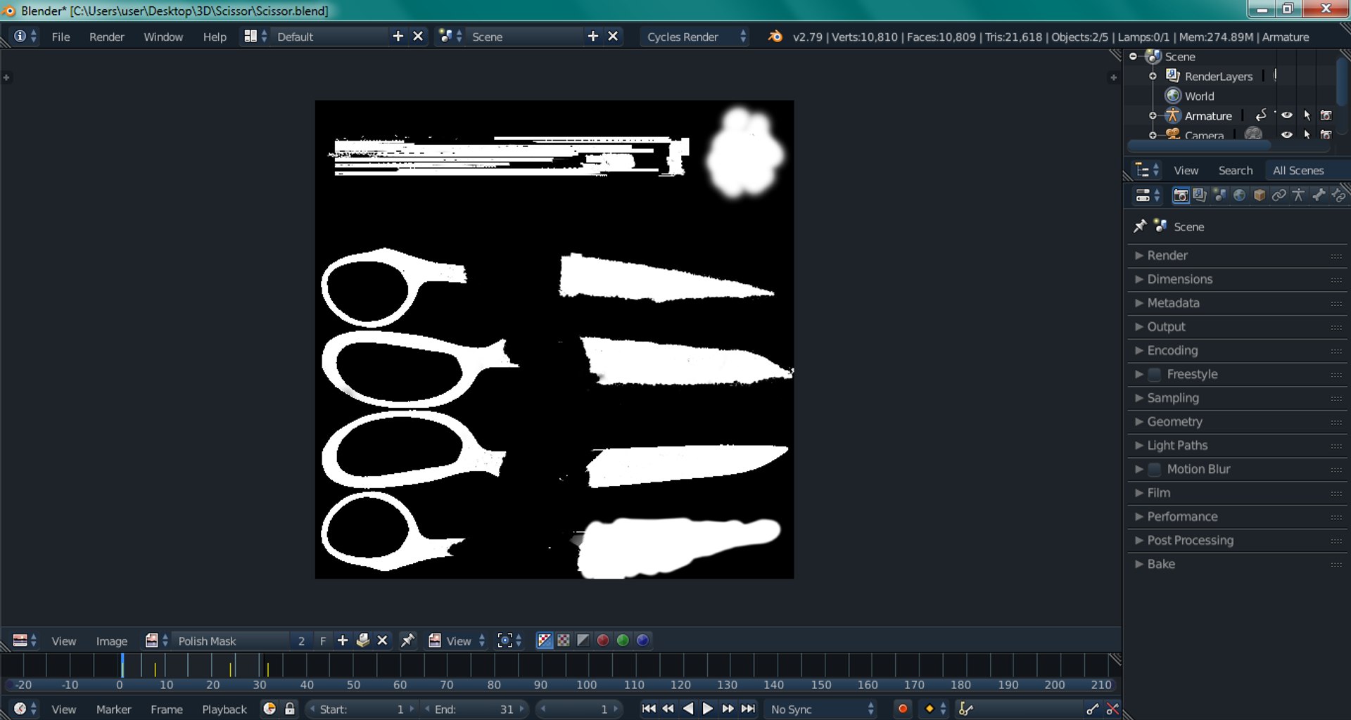 Free Blender Scissor 3D TurboSquid 1411059