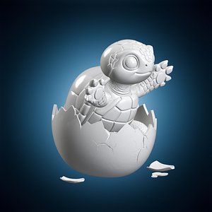 Baby Turtle Hatchling 3D Print Figurine 3D model