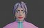 Cartoon woman 3D character  casual sporty outfit