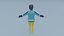 Cartoon woman 3D character  casual sporty outfit