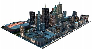 big city a1 night 3D model
