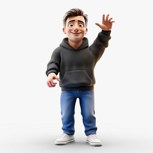 Cartoon Character Rigged