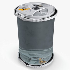 3D Empty Cryo Storage Capsule Blue