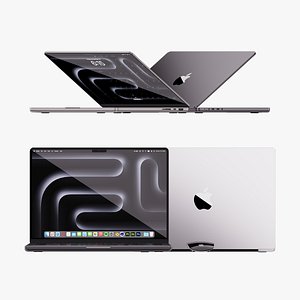 3D Apple MacBook Pro 14 inch Collection 2023 With Magic Mouse