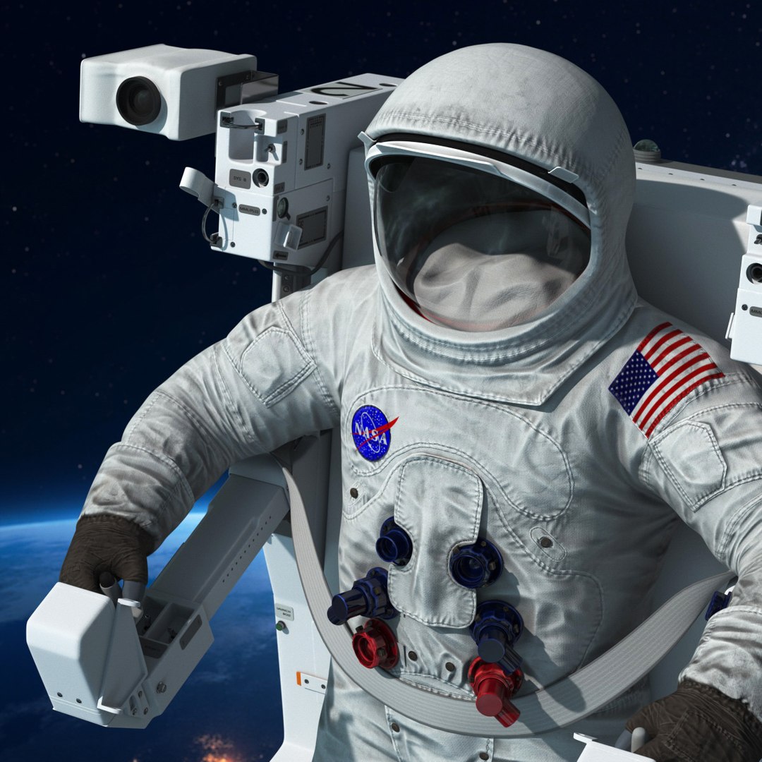 Spacesuit A7L with MMU 3D model preview