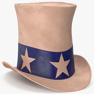 Uncle Sam Top Hat 3D