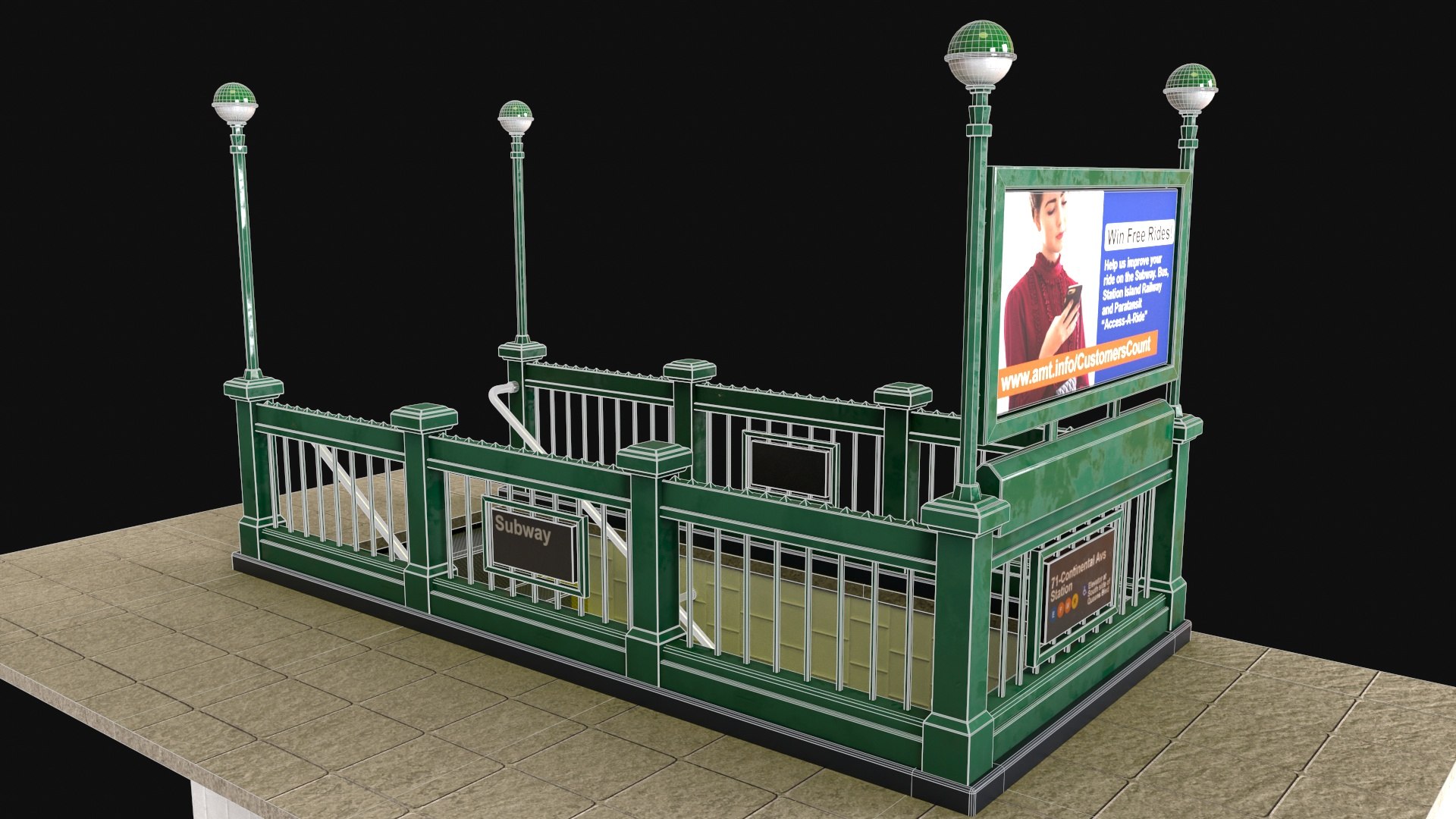 Subway Entrance - Street Props PBR 3D model https://p.turbosquid.com/ts-thumb/k0/qJNMpc/Ai/1009/jpg/1671275323/1920x1080/fit_q87/213179b3f2846477faefdb19b6f9e5417e0cf50c/1009.jpg