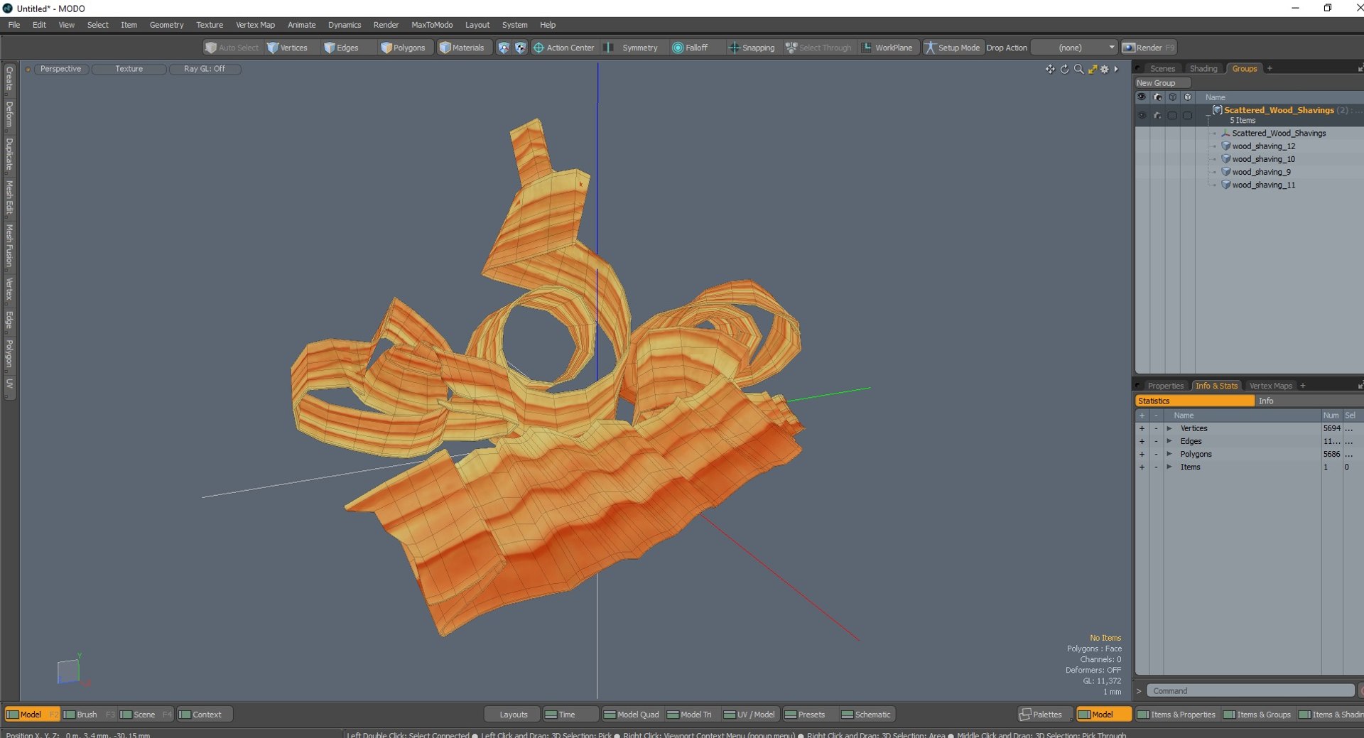 3D Scattered Wood Shavings Model - TurboSquid 2225825