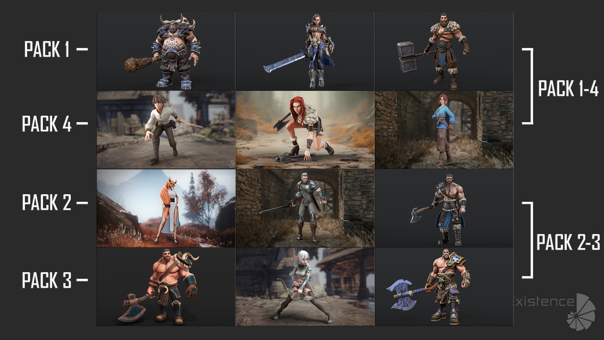 3D Alien - Demon Troll - Ghoul - Zombie - Nurse - Raven - Nun - Warrior - Barbarian - Elf Archer - Tiefling - Bot - Teen - Kid - 24 in 1 Mega Bundle https://p.turbosquid.com/ts-thumb/k0/rXSuji/9Y/modules/jpg/1776886039/1920x1080/fit_q87/726c6e8b242117370ced0a8fa8264cfba5fa085d/modules.jpg