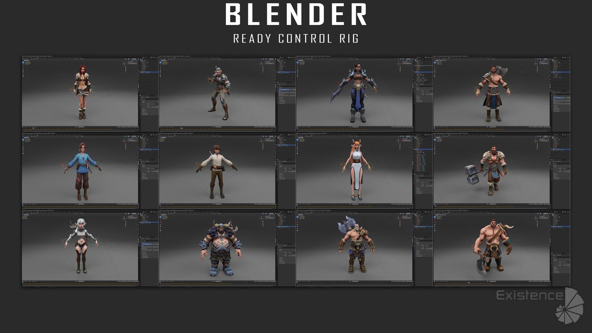 3D Alien - Demon Troll - Ghoul - Zombie - Nurse - Raven - Nun - Warrior - Barbarian - Elf Archer - Tiefling - Bot - Teen - Kid - 24 in 1 Mega Bundle https://p.turbosquid.com/ts-thumb/k0/rXSuji/Ht/10blender/jpg/1776886044/1920x1080/fit_q87/861c0443a9b9a2251198d25855c9975ab8f16568/10blender.jpg