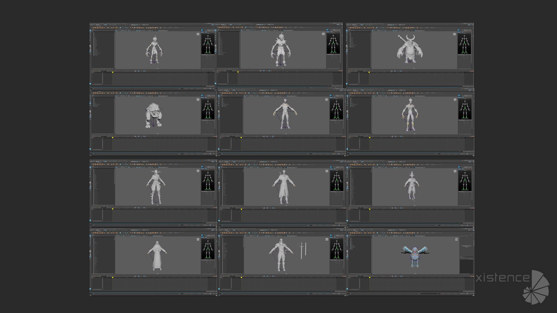 3D Alien - Demon Troll - Ghoul - Zombie - Nurse - Raven - Nun - Warrior - Barbarian - Elf Archer - Tiefling - Bot - Teen - Kid - 24 in 1 Mega Bundle https://p.turbosquid.com/ts-thumb/k0/rXSuji/On/creat_maya/jpg/1776886036/1920x1080/fit_q87/11984399891bb7368f4ba2630f6c8b04b6111cf8/creat_maya.jpg