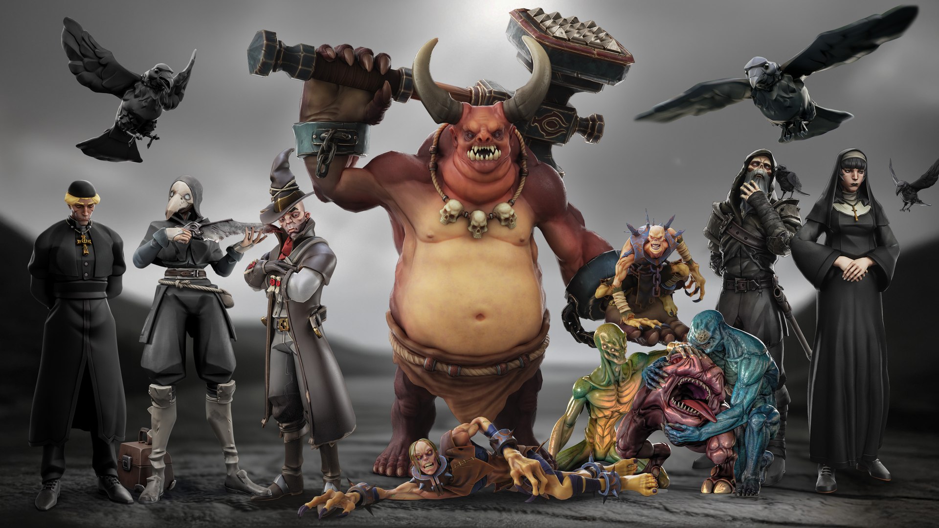 3D Alien - Demon Troll - Ghoul - Zombie - Nurse - Raven - Nun - Warrior - Barbarian - Elf Archer - Tiefling - Bot - Teen - Kid - 24 in 1 Mega Bundle https://p.turbosquid.com/ts-thumb/k0/rXSuji/kf/creat_1turb/jpg/1776886046/1920x1080/fit_q87/5b1a27ab10b5029fdf4beb95afd865da1ad0730f/creat_1turb.jpg