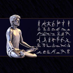 Yoga Man 02 3D model