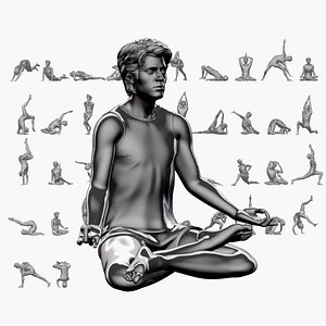 Yoga Man 02 3D model
