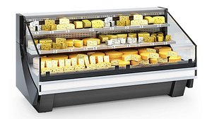 3D Refrigerated Display Case with Cheese model