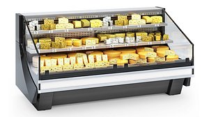 Refrigerated Display Case with Cheese