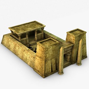 egyptian temple 3d 3ds