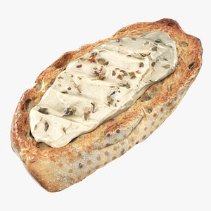 Bruschetta stuffed with cream cheese and herbs