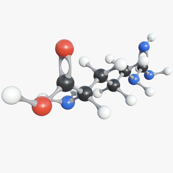 3D Arginine Molecule With PBR 4K 8K