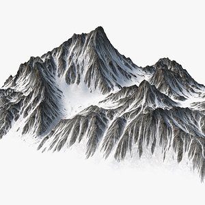 sharp mountain snow peak model