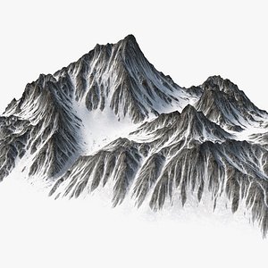 Sharp Mountain Snow Peak 3D Model