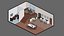 3D model low poly interior 13 Office