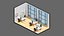 3D model low poly interior 13 Office