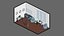 3D model low poly interior 13 Office