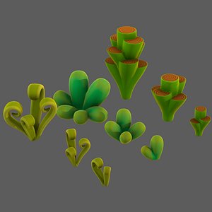 Trees Cartoon V59 3D