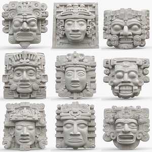 Collection 10 Mayan Sculptures