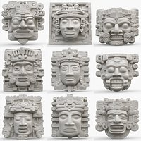 Collection 10 Mayan Sculptures