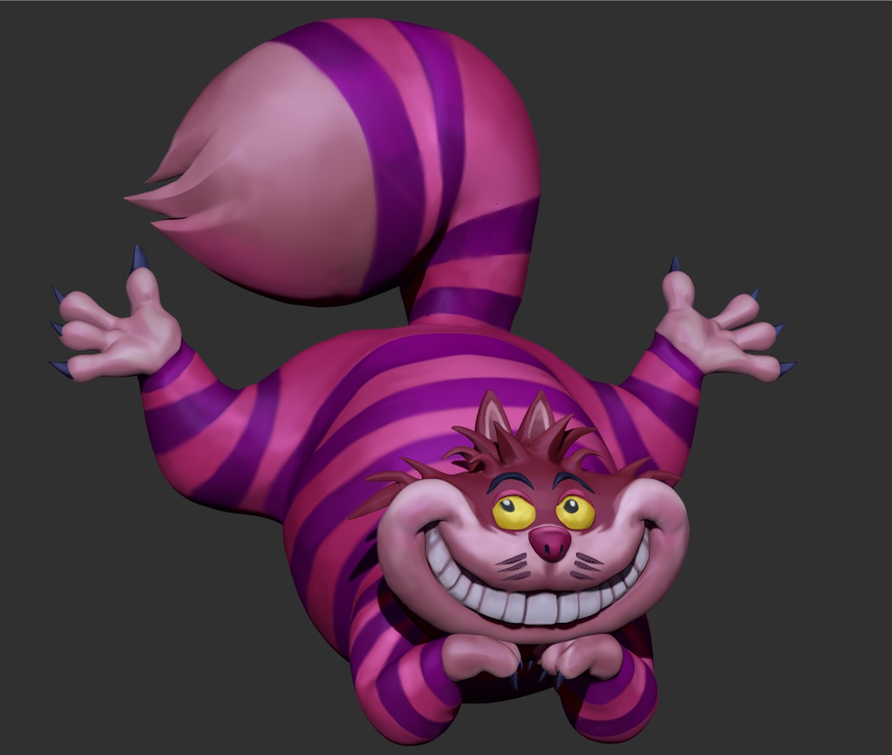 3D chesire cat disney model https://p.turbosquid.com/ts-thumb/k1/8OrX2D/g3/chesirecat_2/png/1608578419/1920x1080/fit_q87/327f7dbfc7912ca88a5b0ad3047876dd20e8b2aa/chesirecat_2.jpg