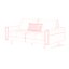 Modern Leather Loveseat Sofa with Accent Pillow