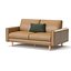 Modern Leather Loveseat Sofa with Accent Pillow