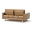 Modern Leather Loveseat Sofa with Accent Pillow