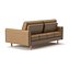 Modern Leather Loveseat Sofa with Accent Pillow