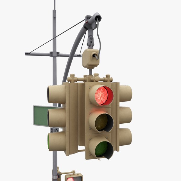 new york traffic lights 3d max