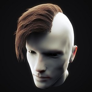 undercut hairstyle 2 3D model