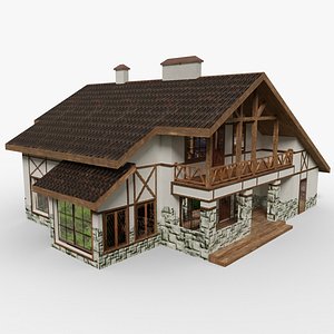 Alpine chalet Lowpoly
