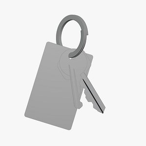 3D Keychain Key Set - Geometry Only No Textures No Materials