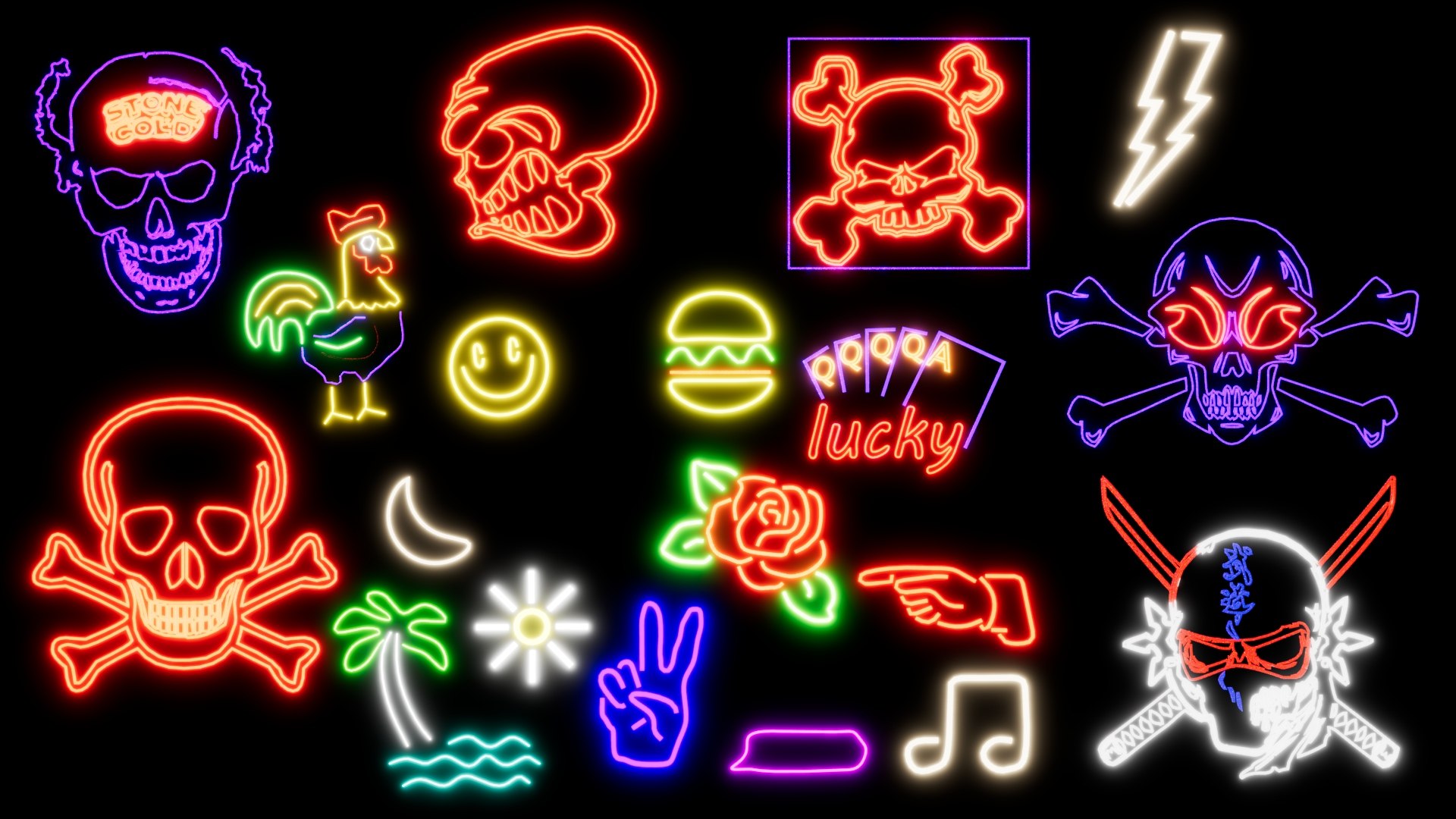Neon Sign Pack 3D Model - TurboSquid 2198693