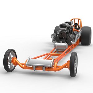 Front engine dragster with 2 V8 Scale 1 to 25