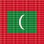 Maldives Flag Stand Pole Animated Loop