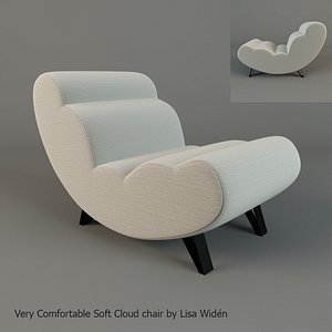 soft cloud chair lisa 3d model